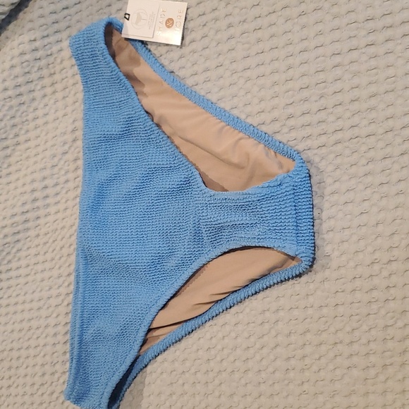 Shade & Shore Light Blue Textured Low Rise Medium Seat Coverage Bottom S… - Picture 1 of 5